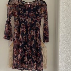 Bell Sleeved Floral Dress